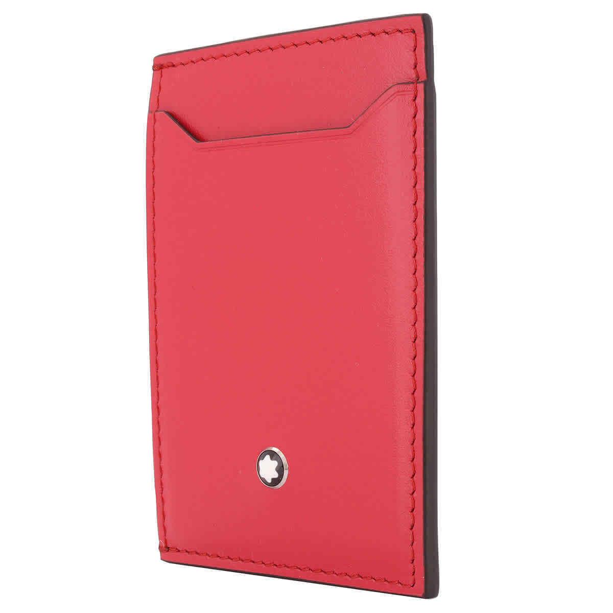Montblanc Red Leather Meisterstuck Pocket Holder 129685