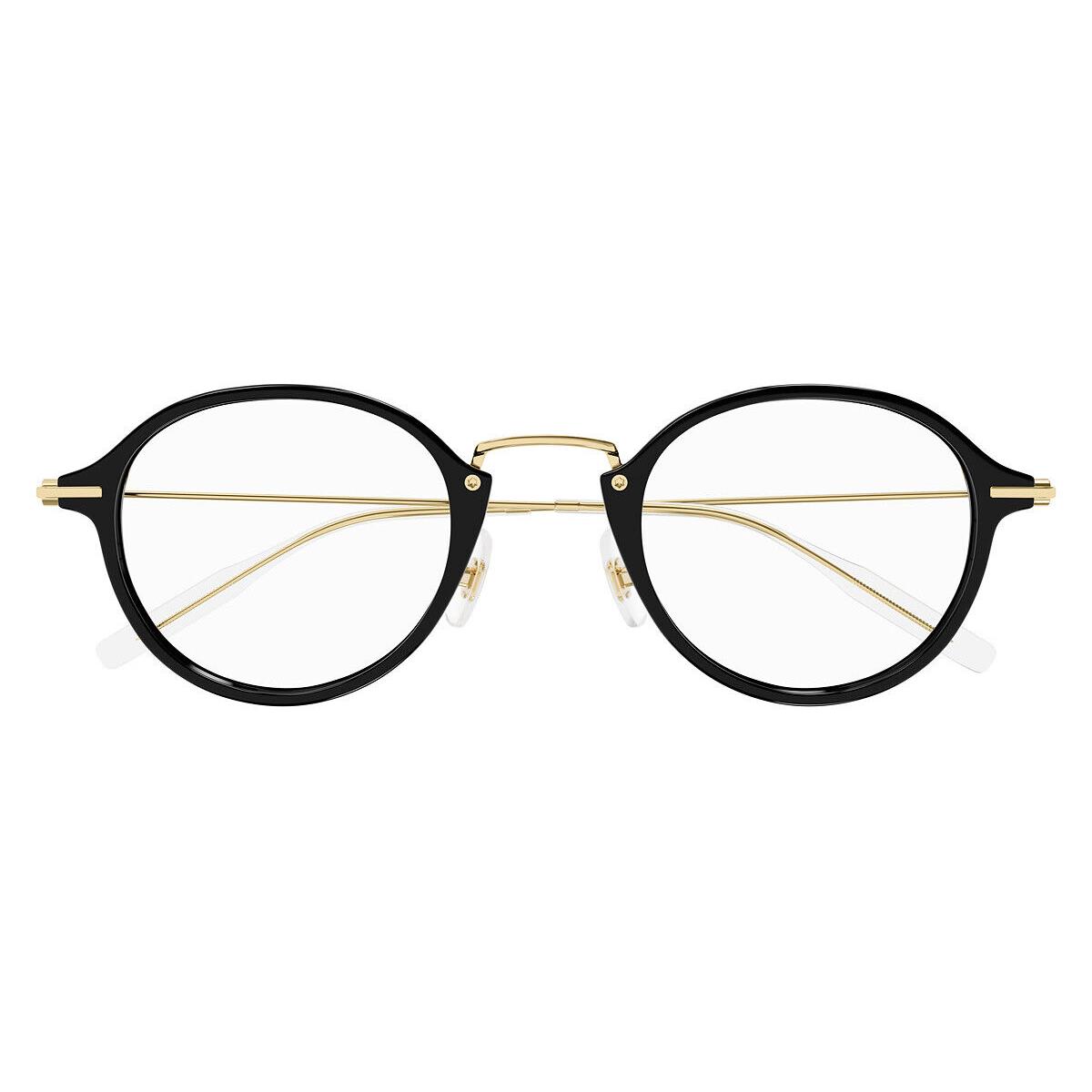 Montblanc MB0297O Eyeglasses Men Black/gold 49mm