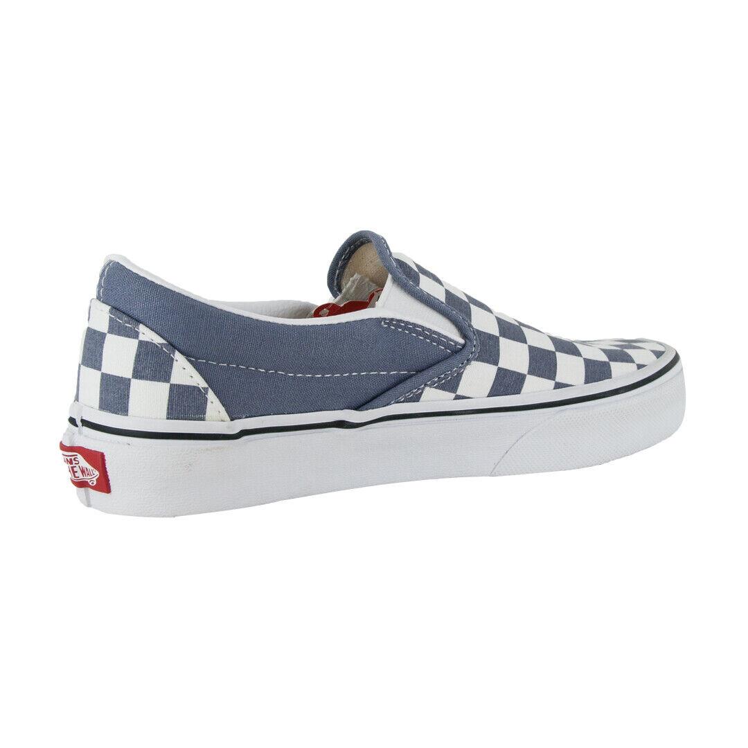 Vans Checkerboard Slip-on Sneakers Blue Granite/true White Skating Shoes