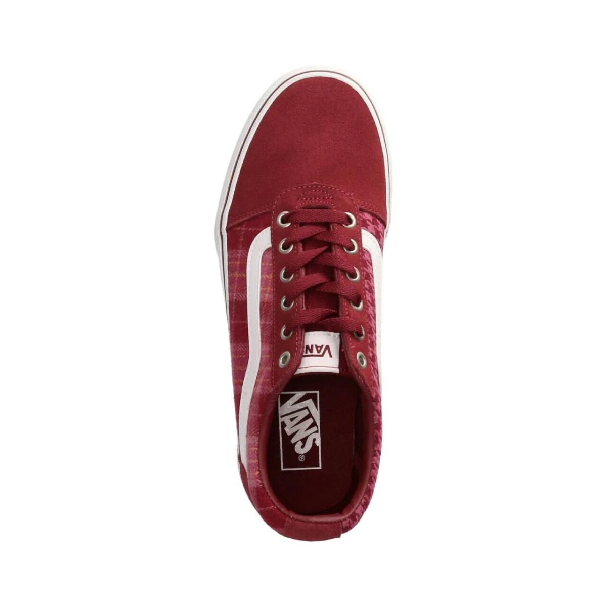 Vans Ward Platform Plaid Mix Port Women s Sneakers - Red