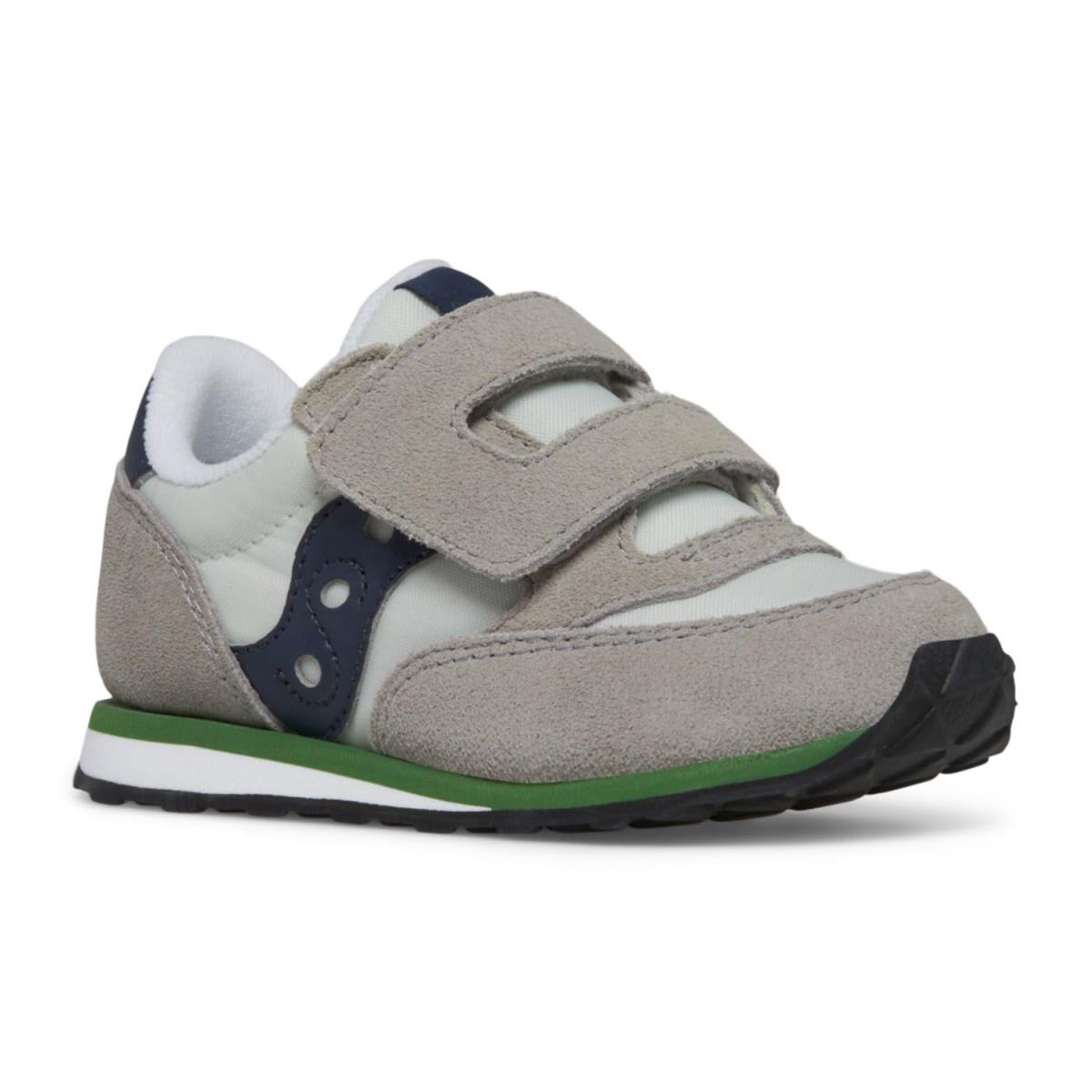 Boy`s Sneakers Athletic Shoes Saucony Kids Grey/Navy/Green