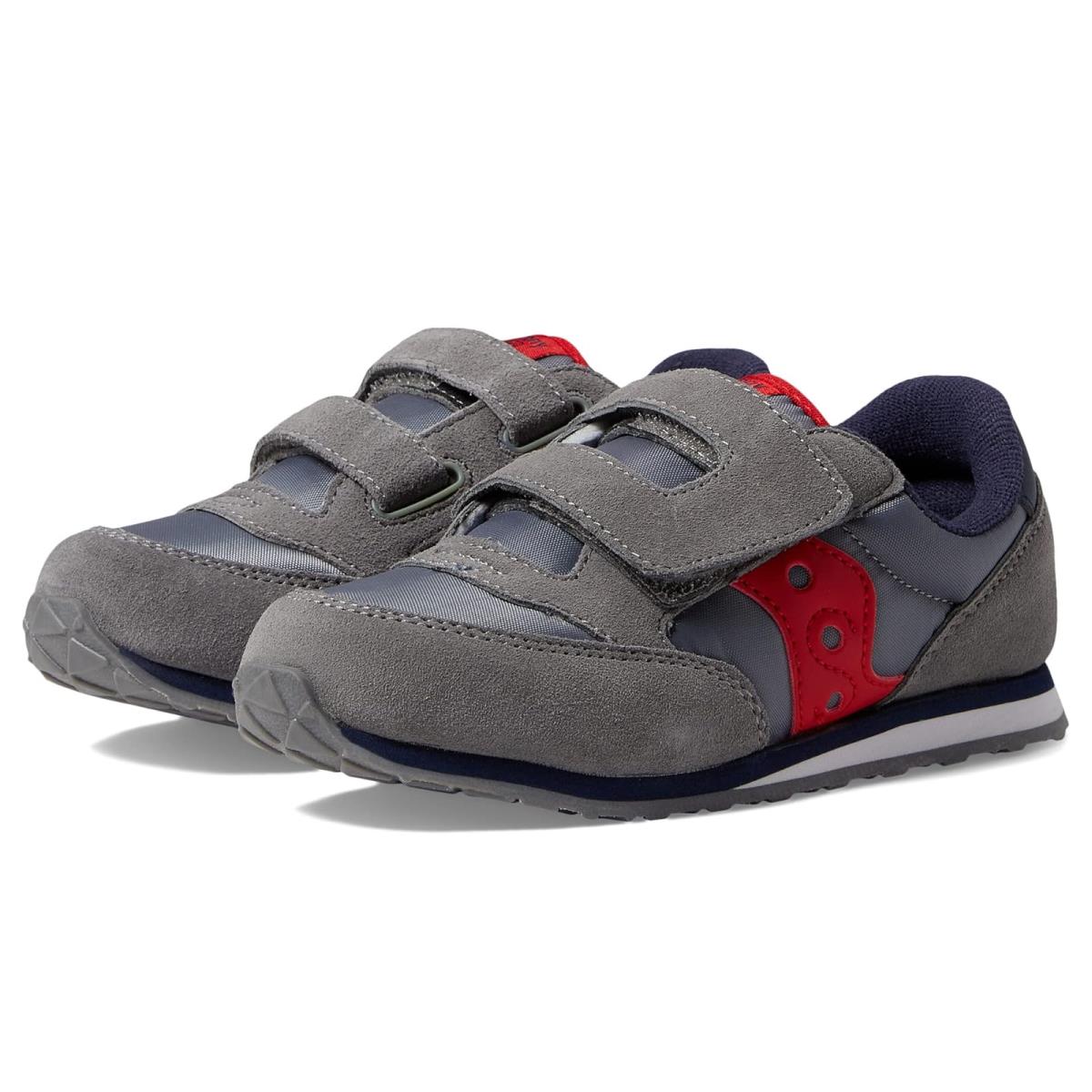 Boy`s Sneakers Athletic Shoes Saucony Kids Grey/Navy/Red