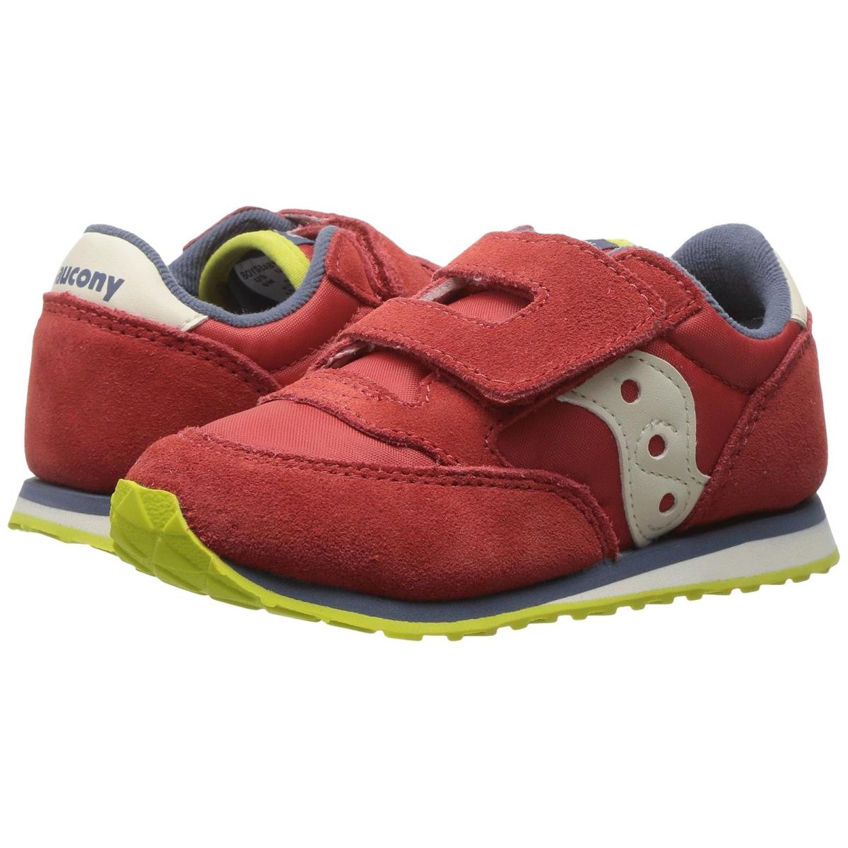 Boy`s Sneakers Athletic Shoes Saucony Kids Red/Blue/Lime