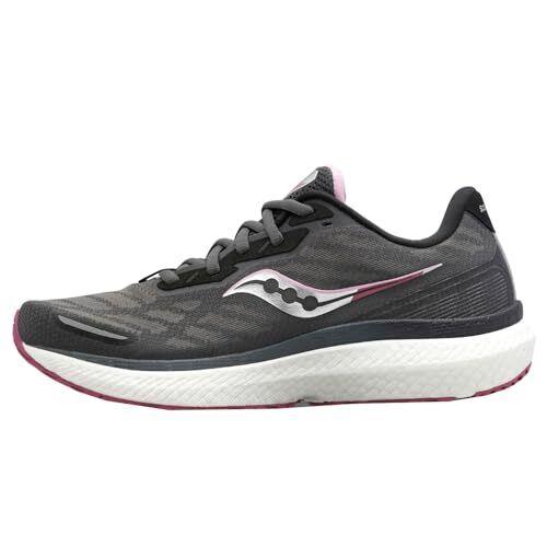 Saucony Women`s Triumph 19 Running Shoe Shadow/quartz 5 - Shadow/Quartz