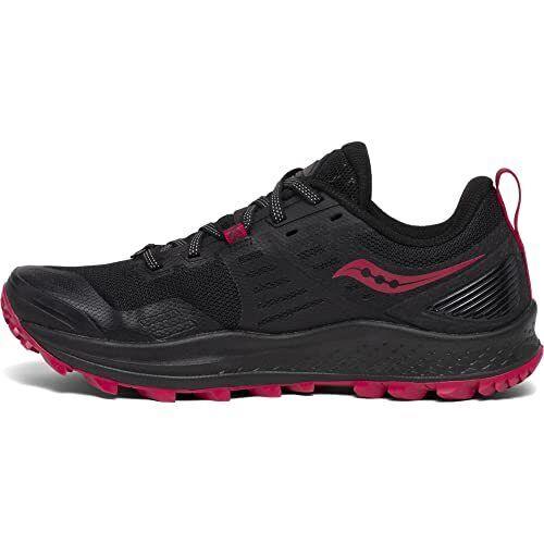 Saucony Women`s S10556-20 Peregrine 10 Running Shoe Black Barberry - 12 M US - Black | Barberry