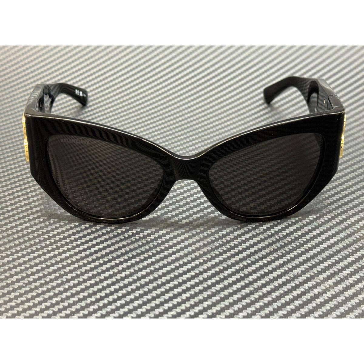 Balenciaga BB0322S 002 Black Grey Women`s 55 mm Medium Sunglasses