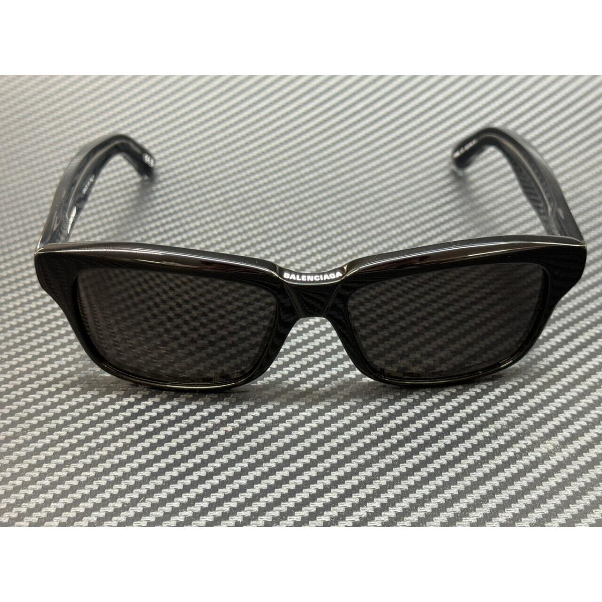 Balenciaga BB0346S 001 Black Grey Unisex Medium 55 mm Sunglasses