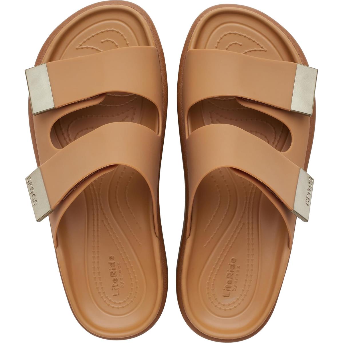 Woman`s Sandals Crocs Brooklyn Luxe Sandal Tan/Tan