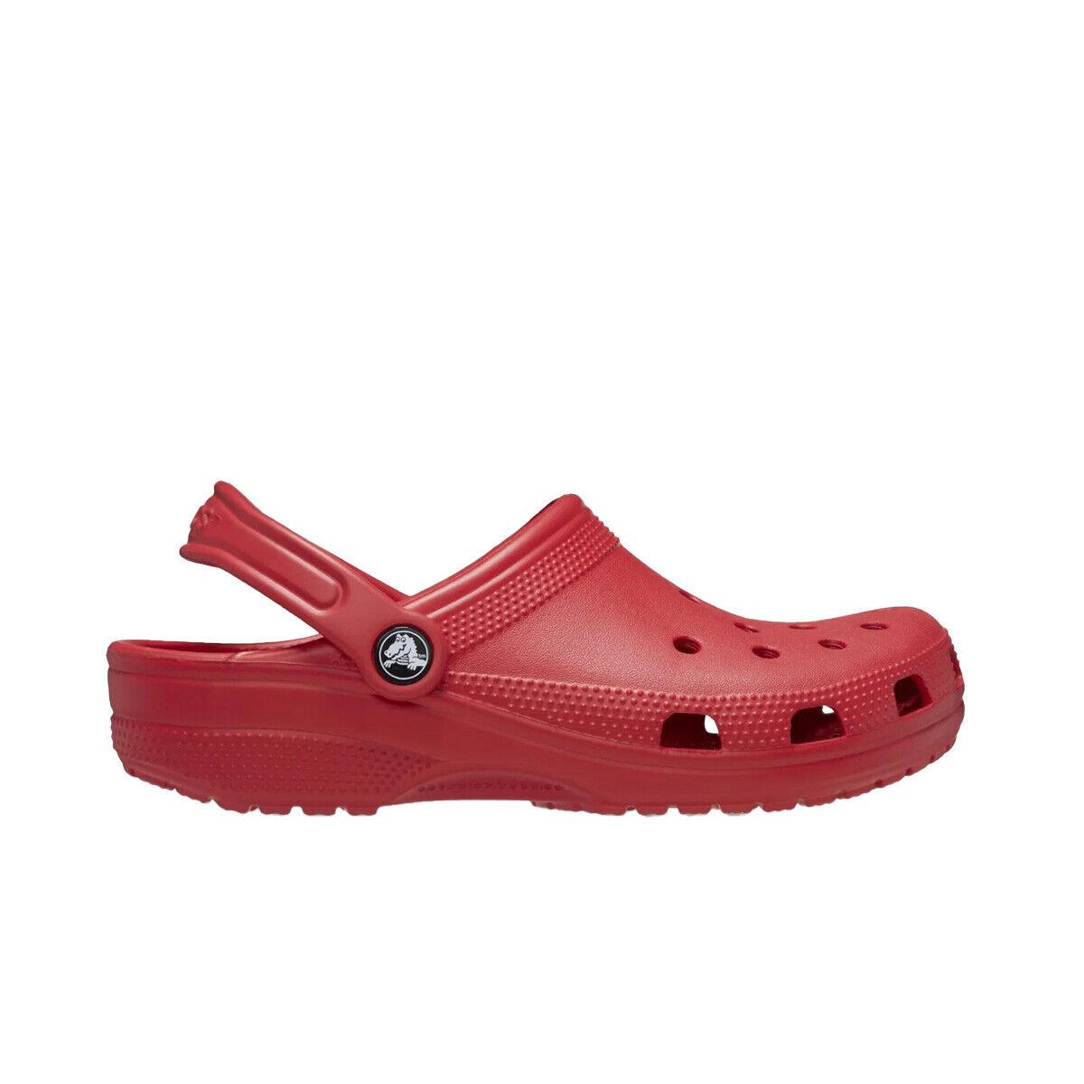 Crocs Unisex Varsity Red Classic Clogs 10001