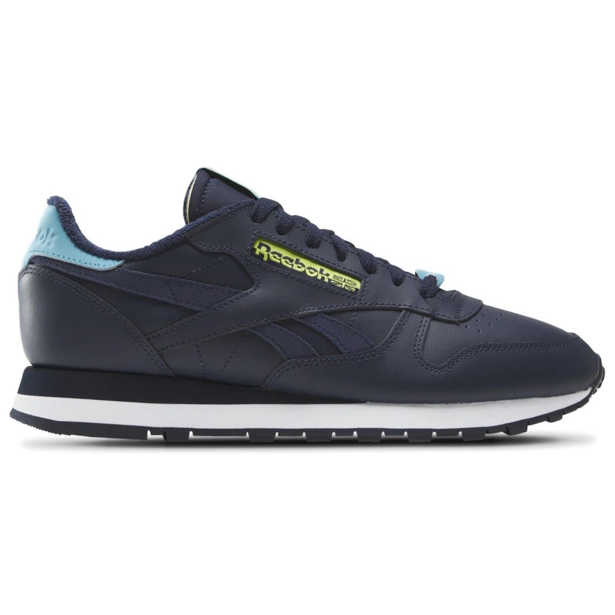 Reebok Classic Leather Men`s Sneakers Running Training Shoes Casual Sport Navy