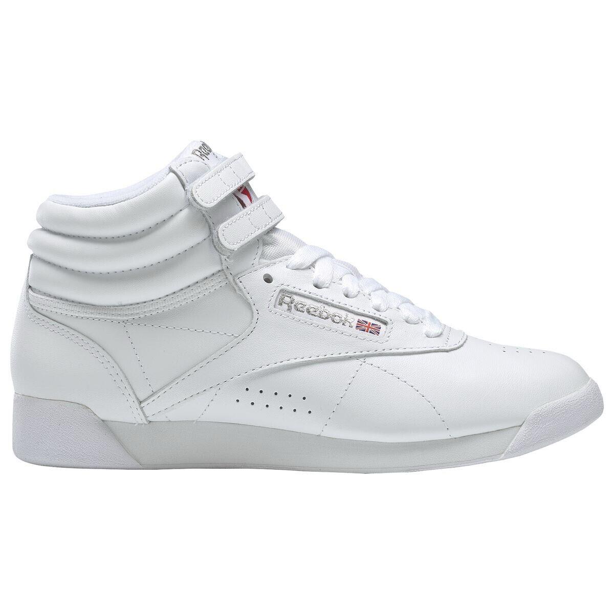 Reebok Freestyle HI Women`s Sneakers Sport Workout Casual Shoes White - White, Manufacturer: White/Silver