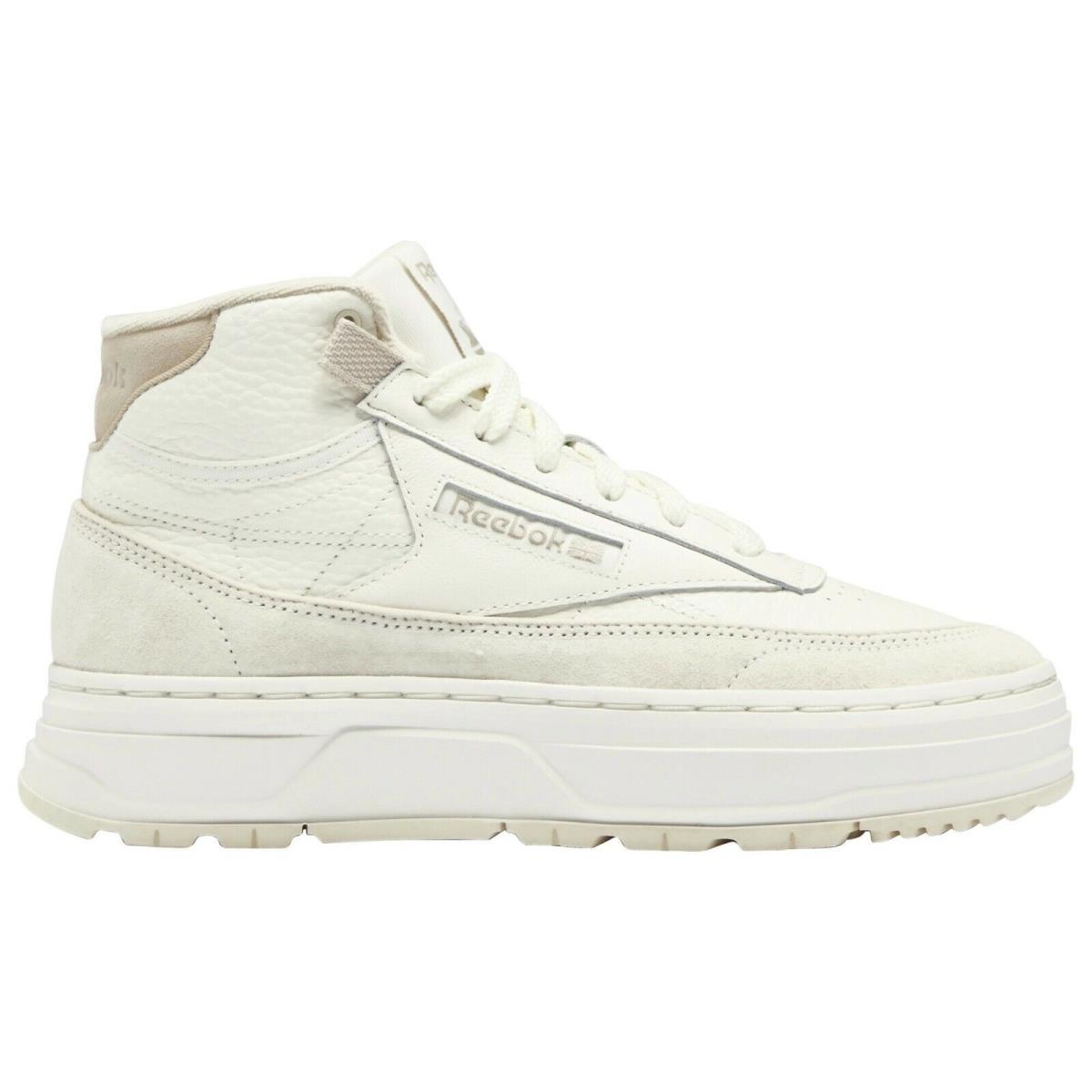 Reebok Club C Geo Mid Women`s Sneakers Sport Workout Casual Shoes - White, Manufacturer: White/Chalk