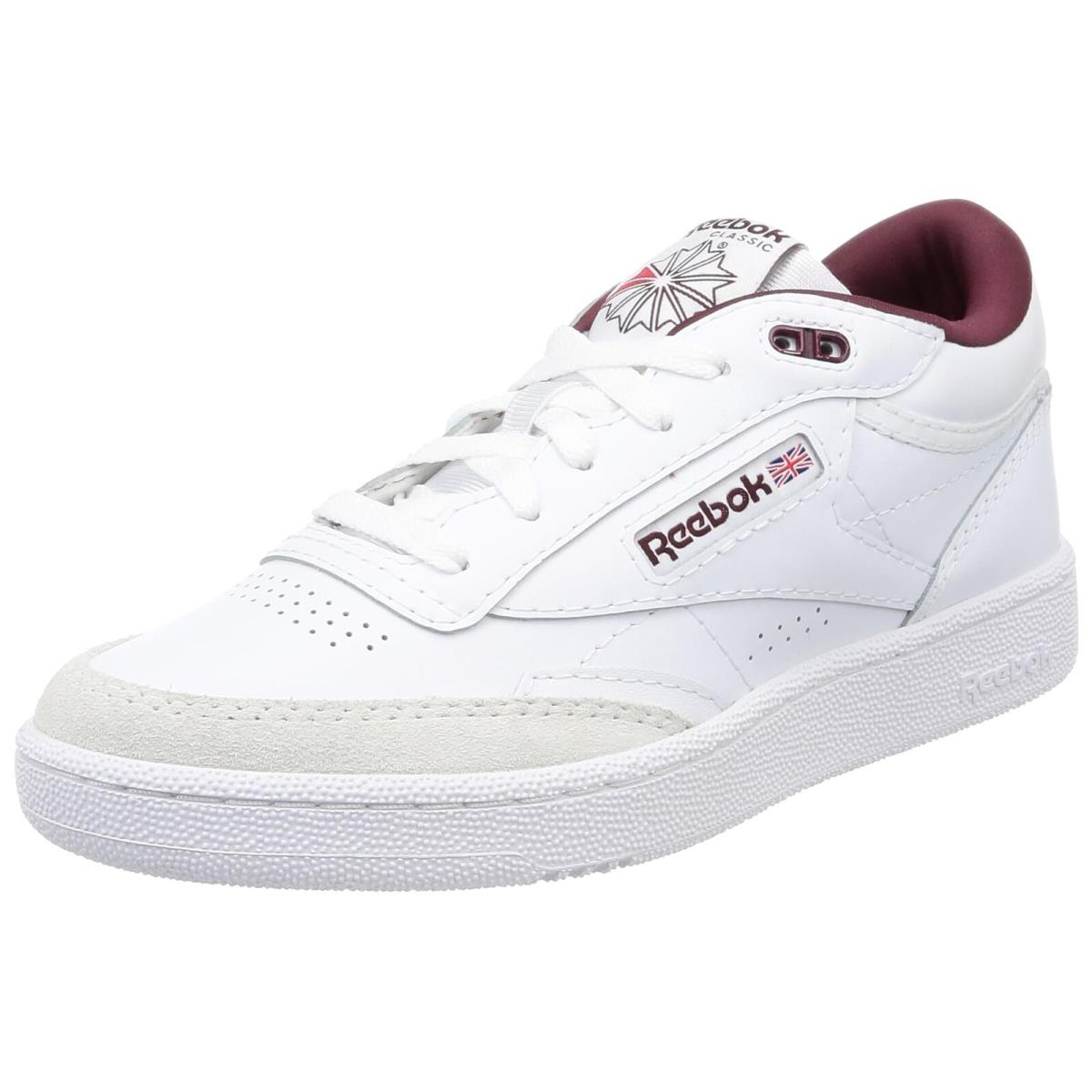 100033035/ID9358 Mens Reebok Club C Mid II - Ftwwht/Ftwwht/Clamar