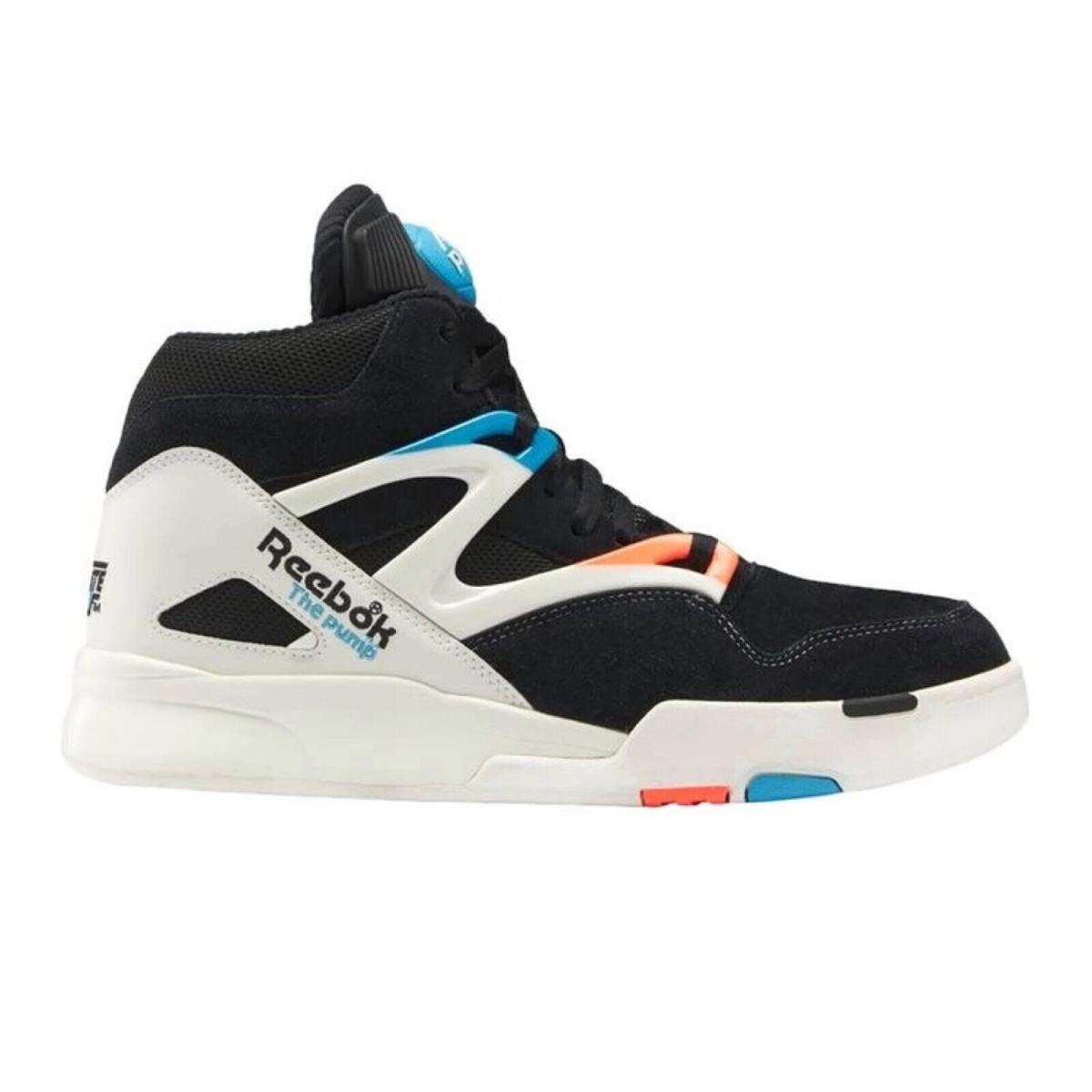 Reebok Pump Omni Zone 2 Basketball Shoes Men`s Sneakers Running Casual Sport - Black, Manufacturer: Black | Orange | Light Blue