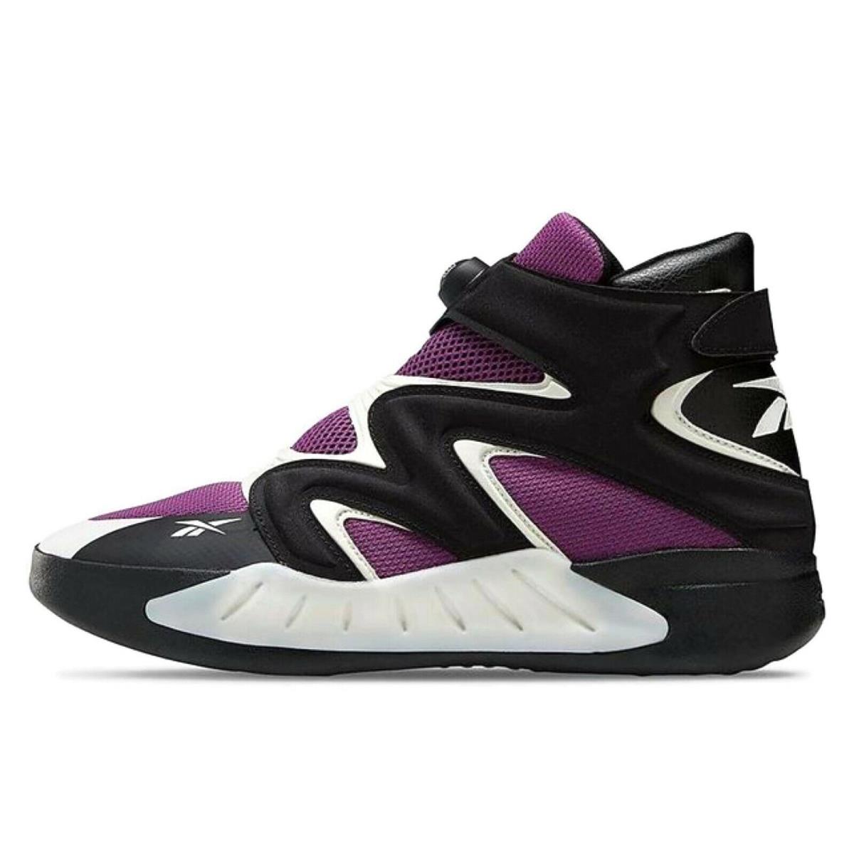 Reebok Instapump Fury Zone Basketball Shoes Men`s Sneakers Running Casual Sport - Black, Manufacturer: Aubergine/Pure Grey 1/Core Black