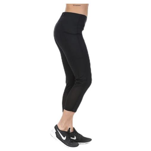 Nike M Women`s Dri Fit Power Tight Fit Run/yoga/gym Crops-black 890365-010