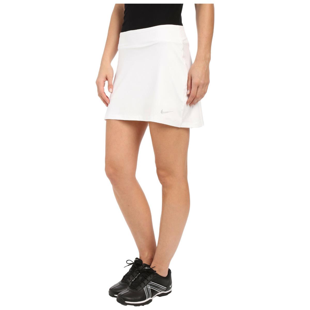 Nike L Women`s Bogalicious Golf/tennis Skort-white/silver 725787-100