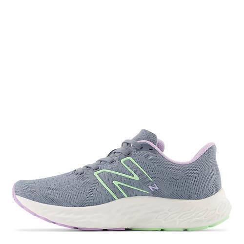 New Womens New Balance Fresh Foam X Evoz V3 Grey Purple Green Fabric Shoes - Grey Purple Green