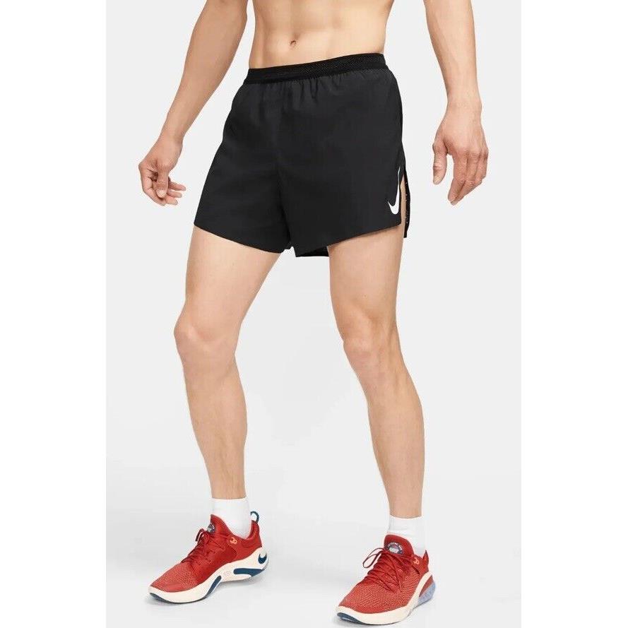 Nike Aeroswift Dri-fit Adv 4 Running Shorts Black Mens CJ7840-010 Size L