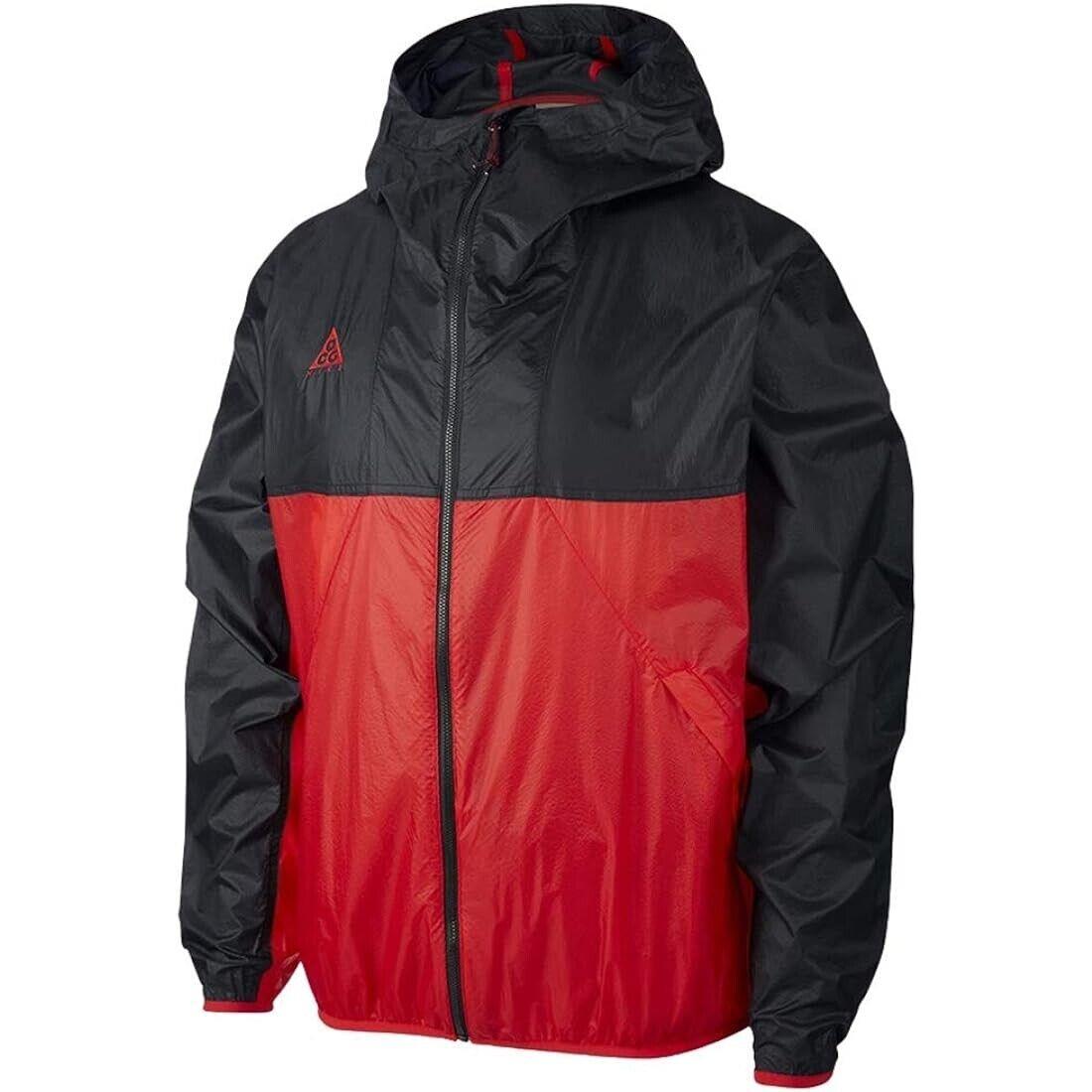 Nike Acg Lightweight Zip Up Jacket Red/black CK7238-657 - Size M