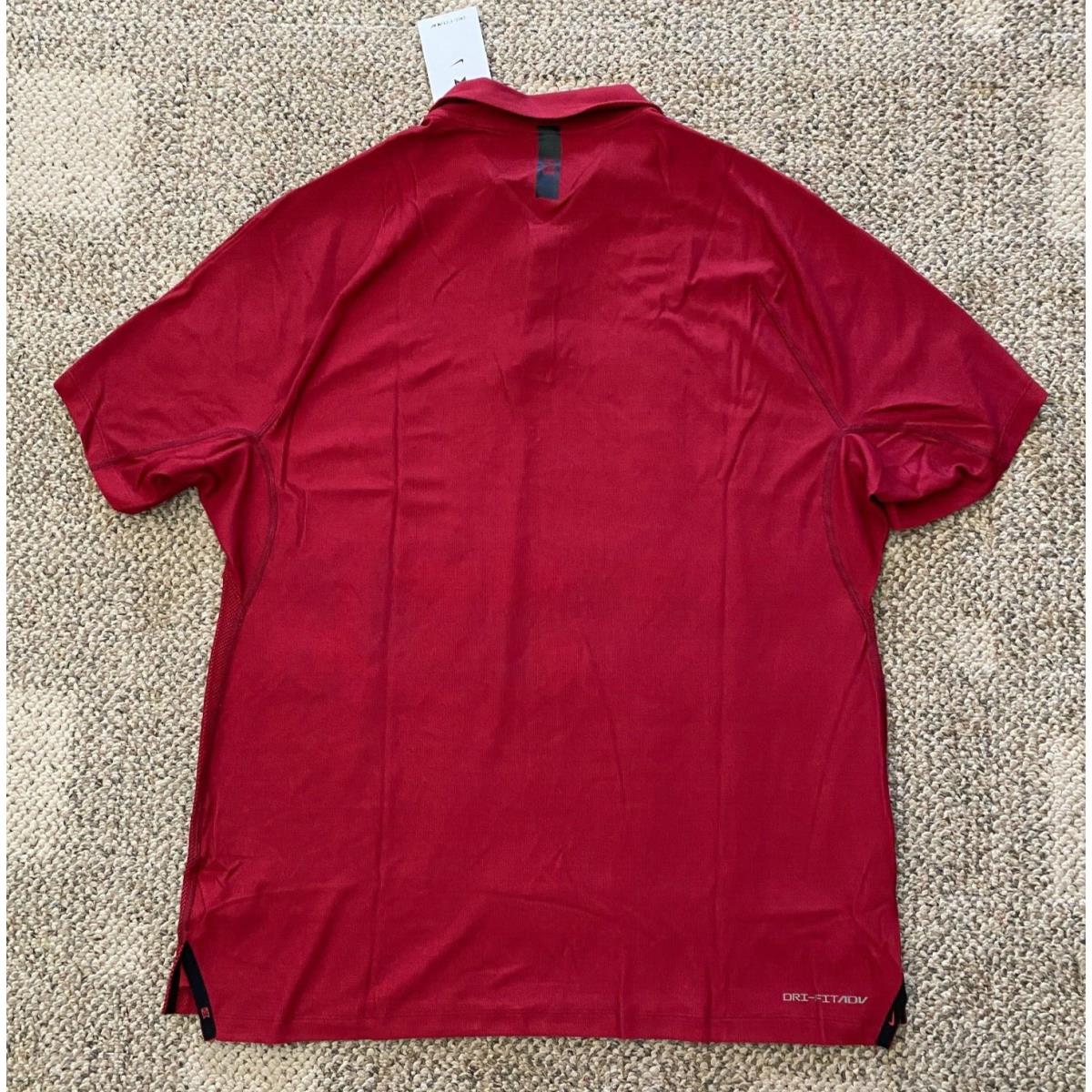 Men`s Size Large Nike Dri-fit Adv Tiger Woods Golf Polo Shirt Red DA2995-687