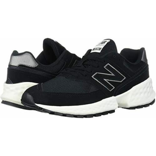 New Balance Womens Fresh Foam 574 V2 Athletic Sneaker Black Sea Salt 12 B US New