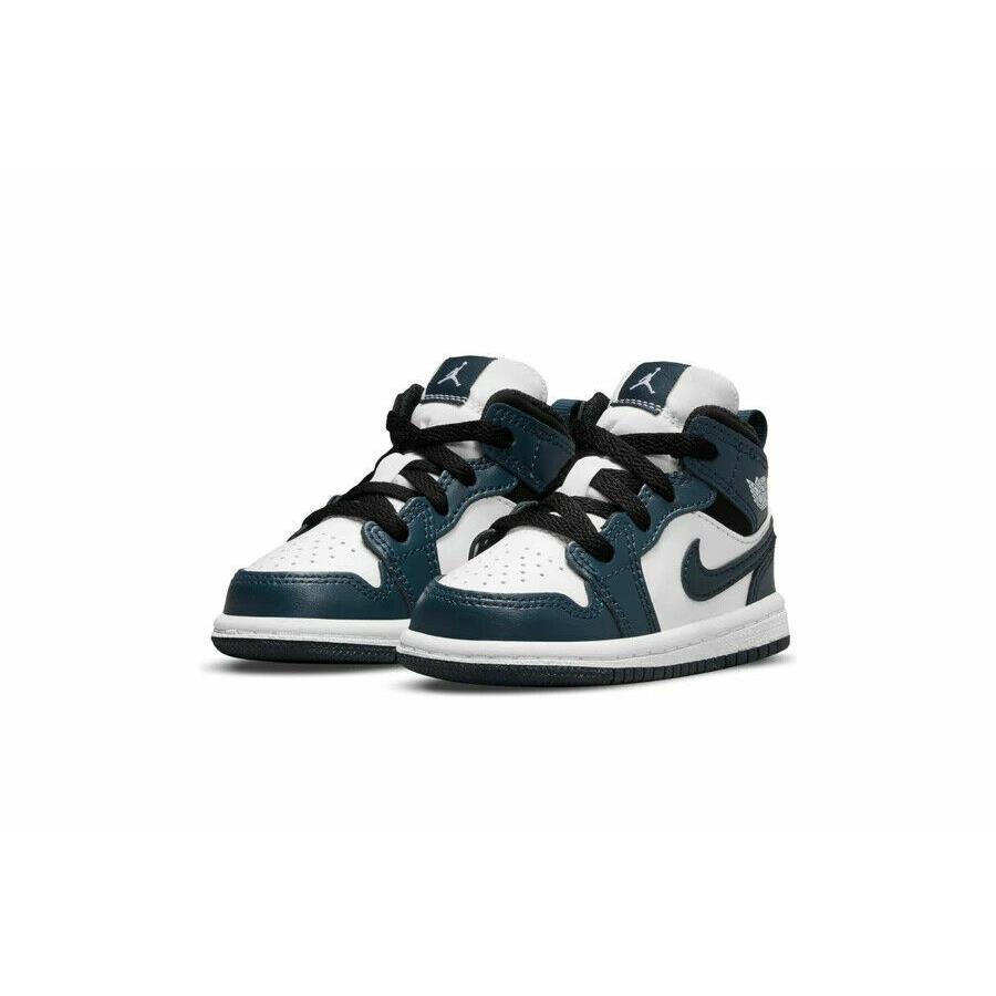 Nike Air Jordan 1 Mid Size 4 Armory Navy White TD Toddler Sneakers 640735 411 - Navy