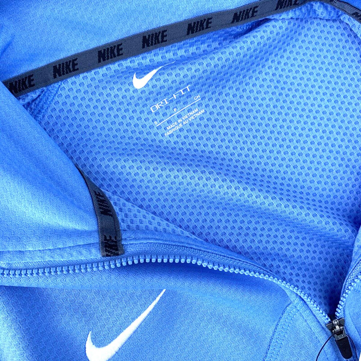 Nike M53181 Dri-fit Training Pullover Long Sleeve Top 1/4 Zip Sky Blue Small