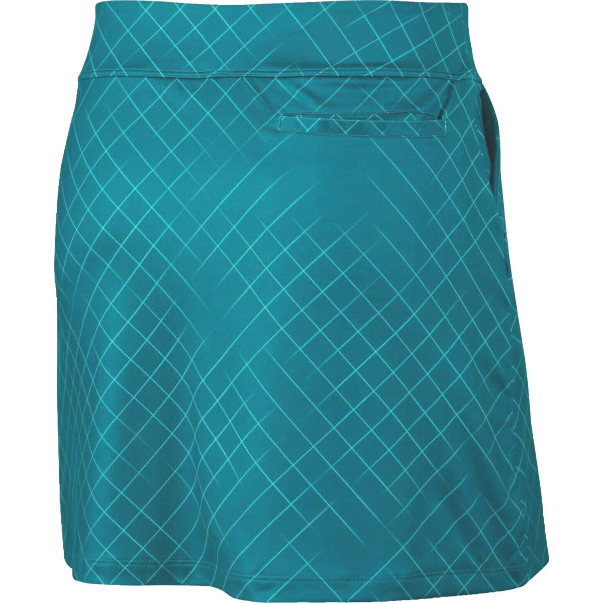 Nike S Women`s Dry Knit Print Golf/tennis Skort-teal Blue-green 856853-467