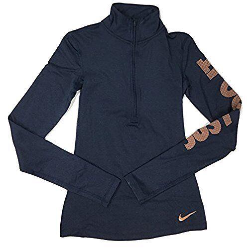 Nike Women`s Pro Warm Dri-fit Training Shirt Navy Sz XS 916967-451