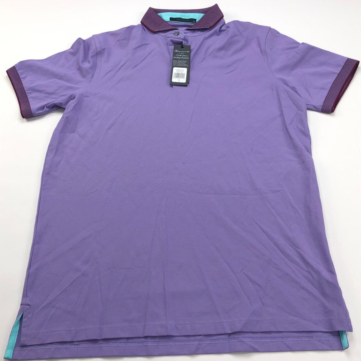 Nike Greyson Medium Purple Logo Pima Cotton Golf SS Button Polo Solid Shirt