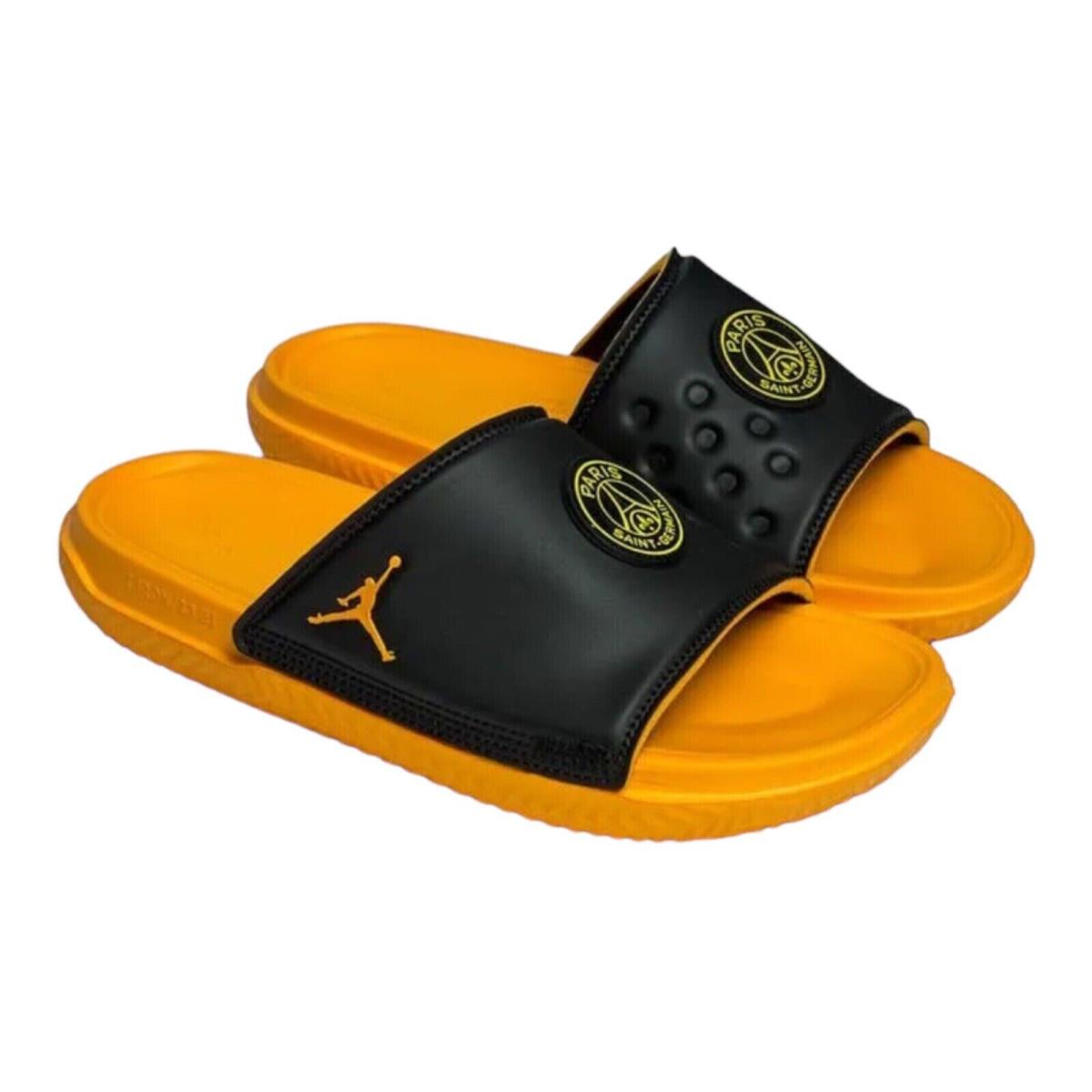 Men`s 8 Nike Jordan Play Slide Psg Paris Saint-germain Black Yellow FD2114-007