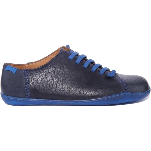 Camper Peu Cami Mens Elastic Laces Leather Shoes In Dark Blue Size US 7 - 13