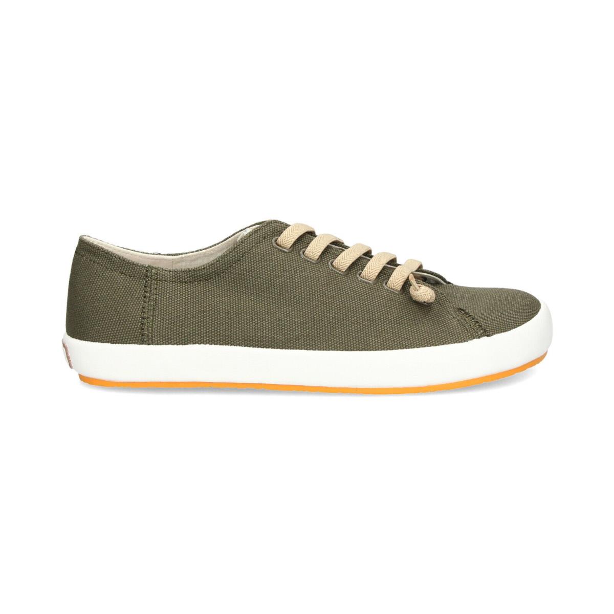 Mens Camper Shoes Peu Rambla Canvas Casual Slip On Sneakers Khaki Green