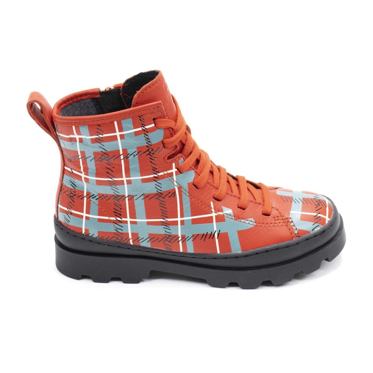 Camper Kids` Brutus Leather Ankle Boots - Multi Color