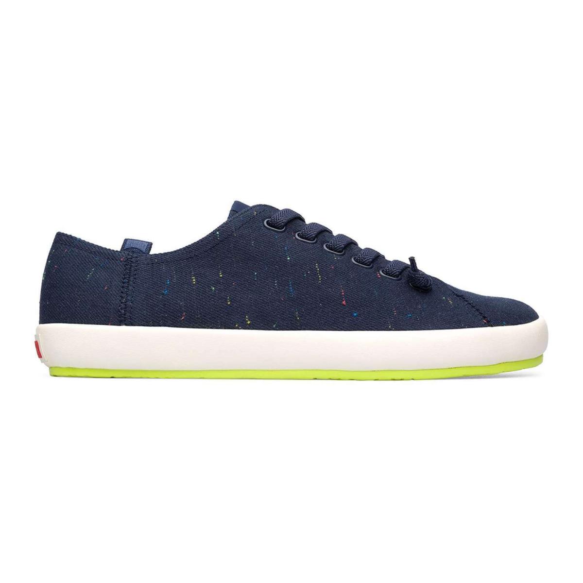 Camper Men`s Peu Rambla Classic Canvas Comfort Sneakers Casual Shoes - Blue/-