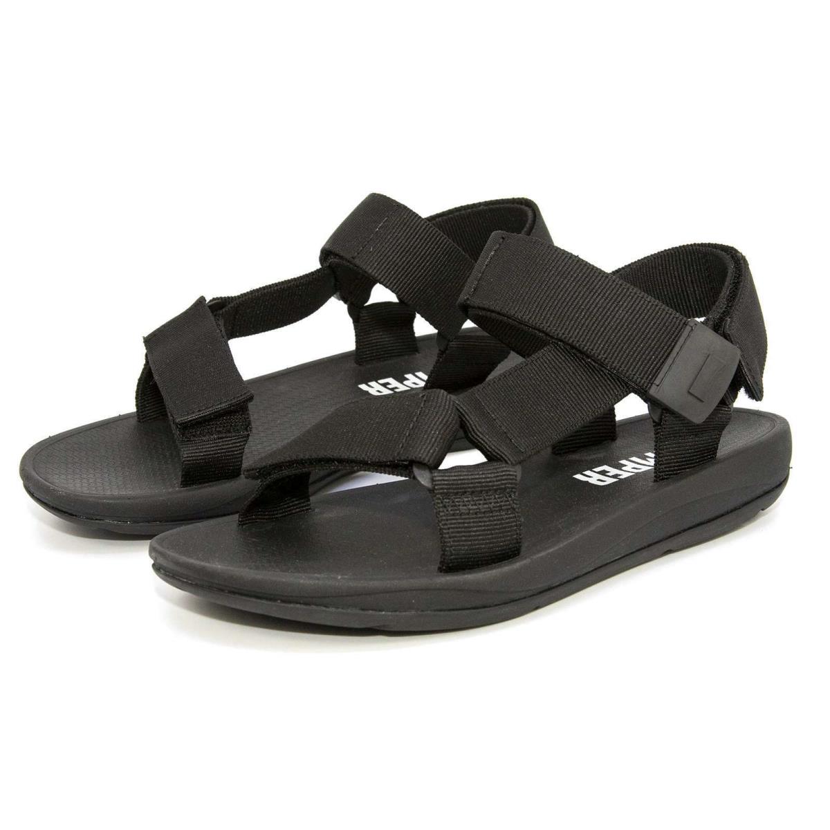 Camper Men`s Summer Casual Match Open Toe Strap Sandals Black