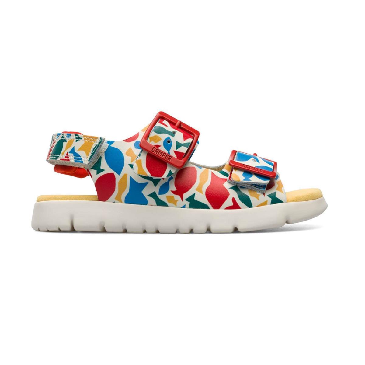 Camper Oruga Kids Adjustable Slingback Open Toe Girls Sandals - Multi Color