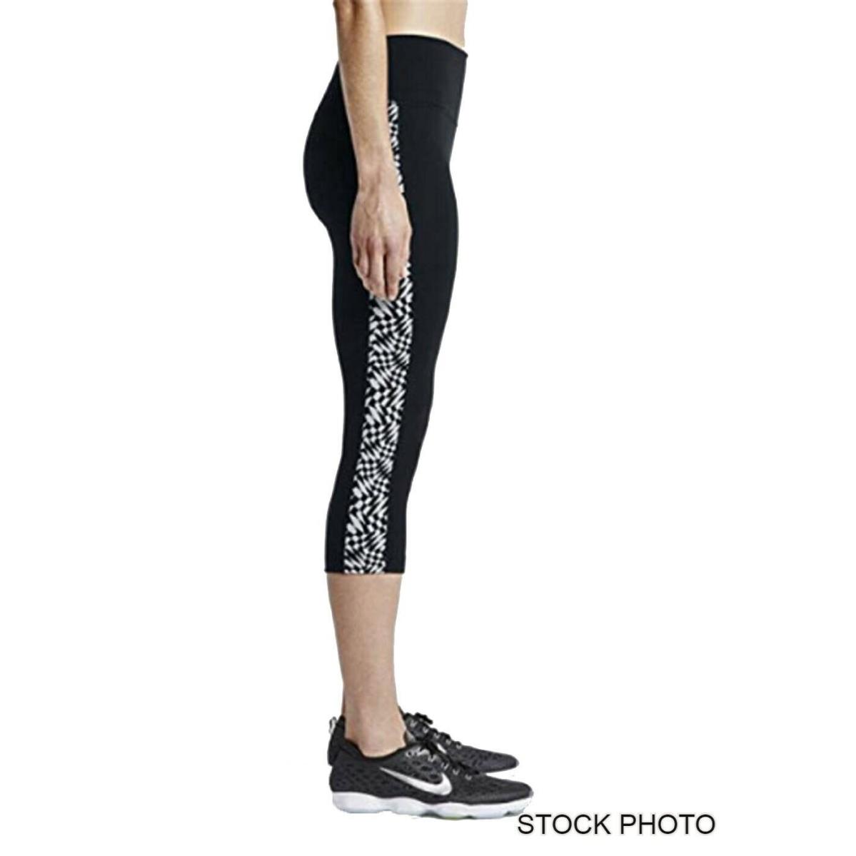 Nike Women`s Legendary 3/4 Checker Running Tights Black Medium