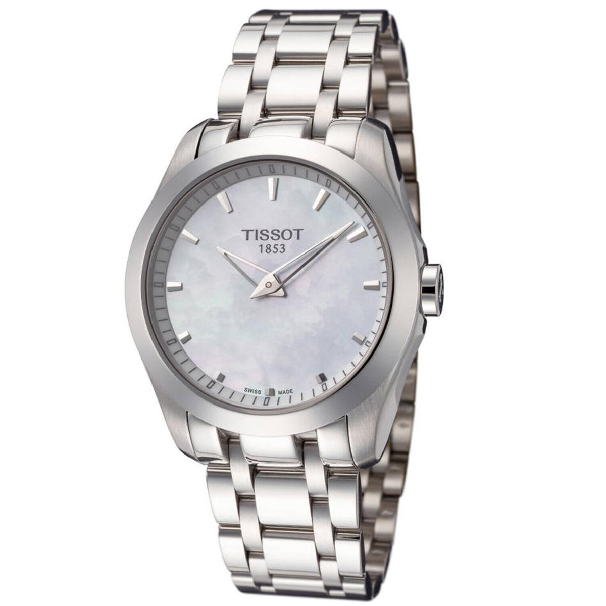 Tissot Women`s Counturier Mother of Pearl Dial Watch - T0352461111100