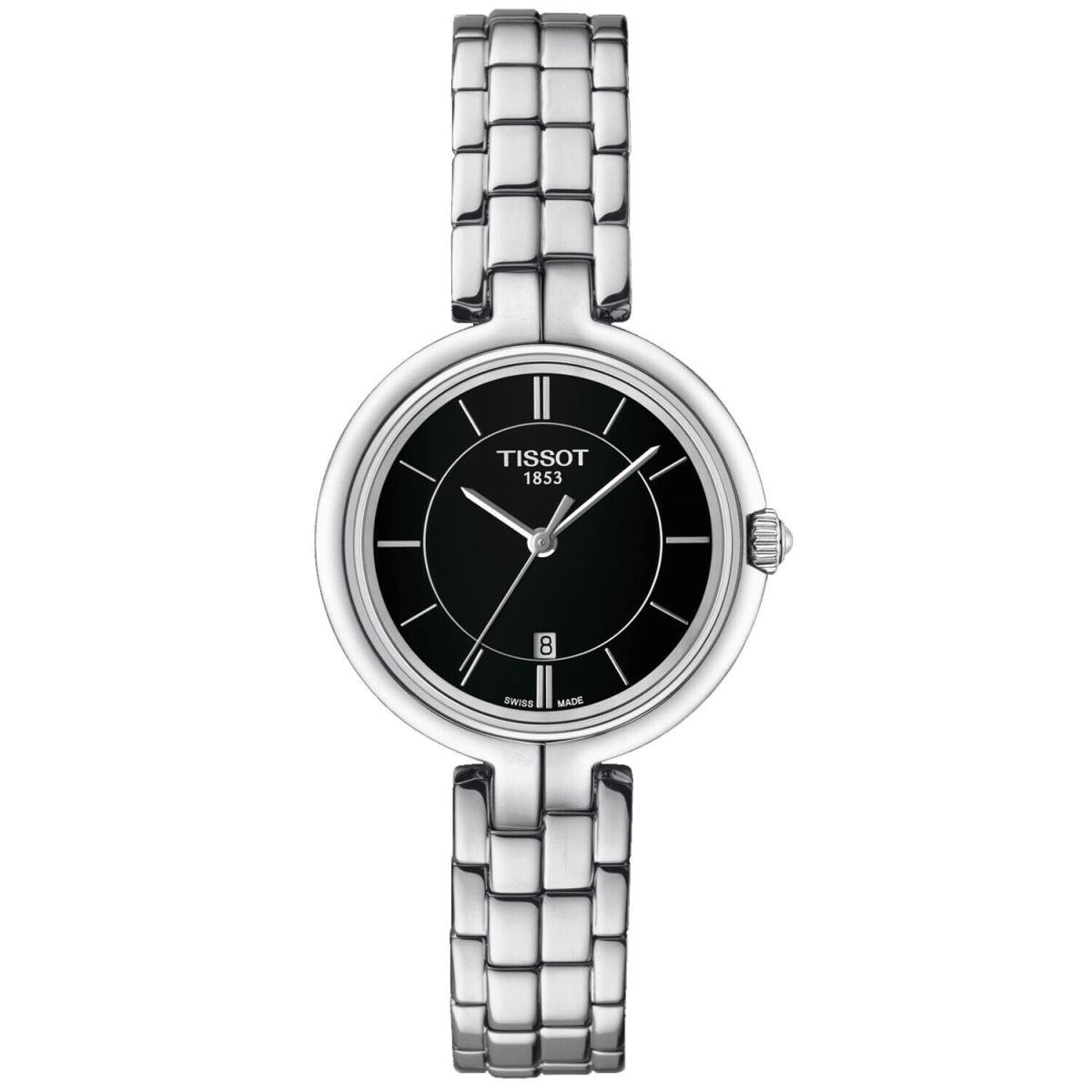 Tissot Women`s Flamingo Black Dial Watch - T0942101105100