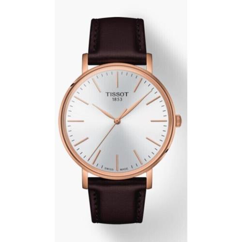 Tissot Every Time Gent White Dial Leather Strap Men`s Watch T1434103601100