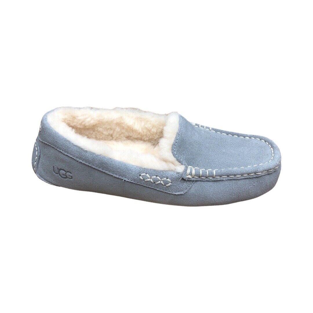 Ugg Women`s Ansley Slippers Slip On Shoes Suede Chestnut Black Light Grey Light Grey