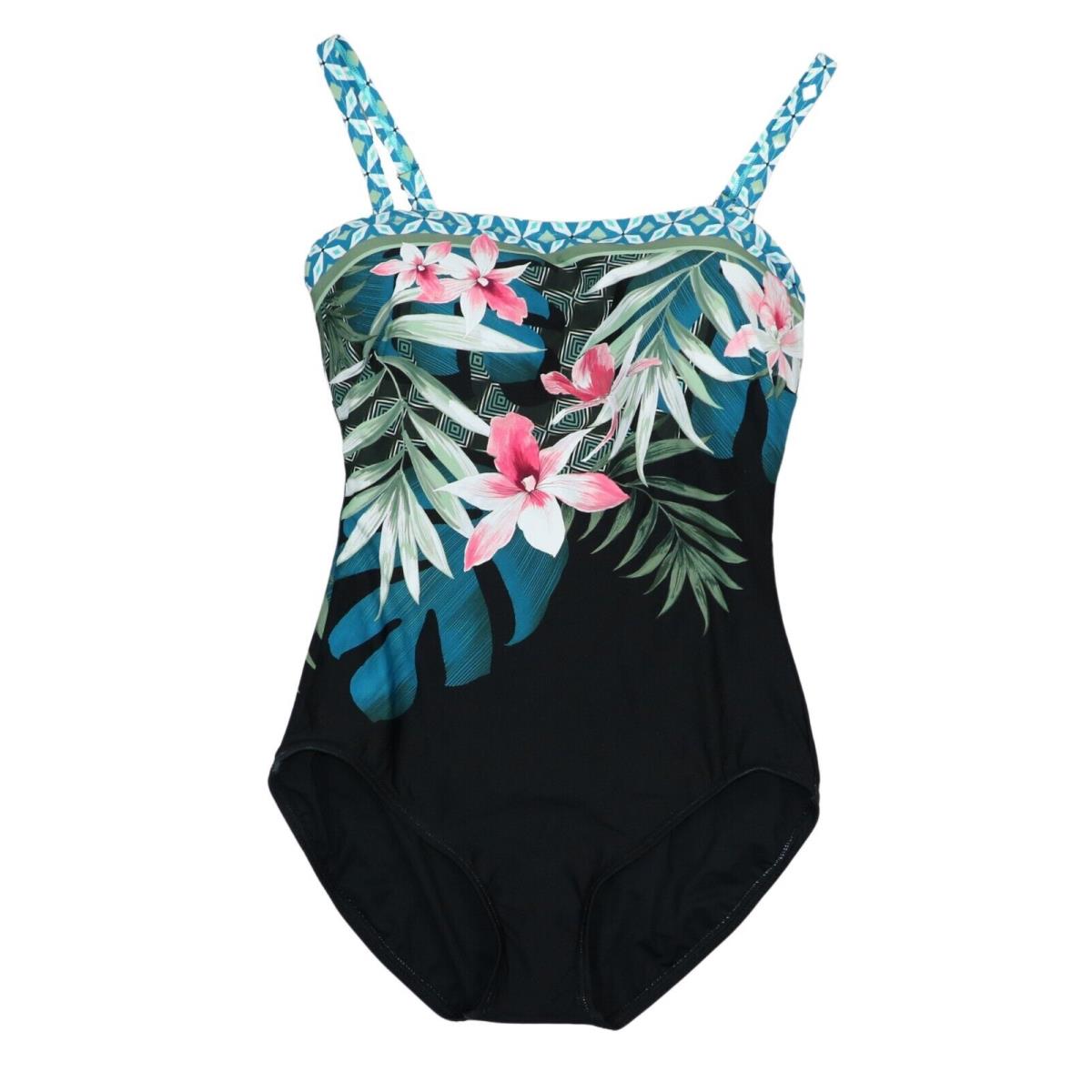 Coco Reef Contours Tropical Galena Shapemaker One Piece Bathing Suit 8/32C