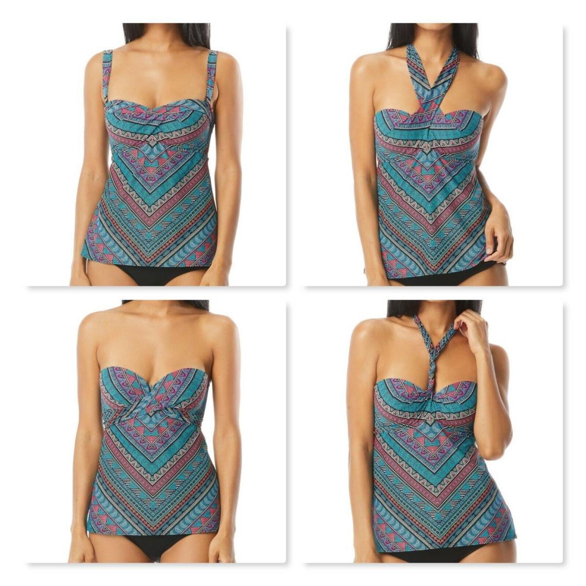 Coco Reef Santa Cruz 5-Way Convertible Underwire 2PC Tankini 32/34DD/L