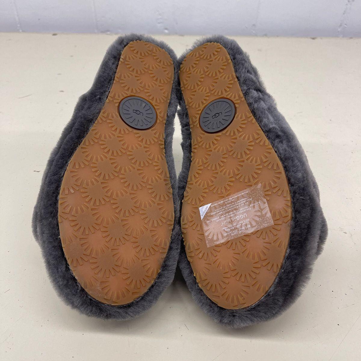 Ugg Fluff Yeah Slide Slipper Sandals Women`s Size US 9 Charcoal