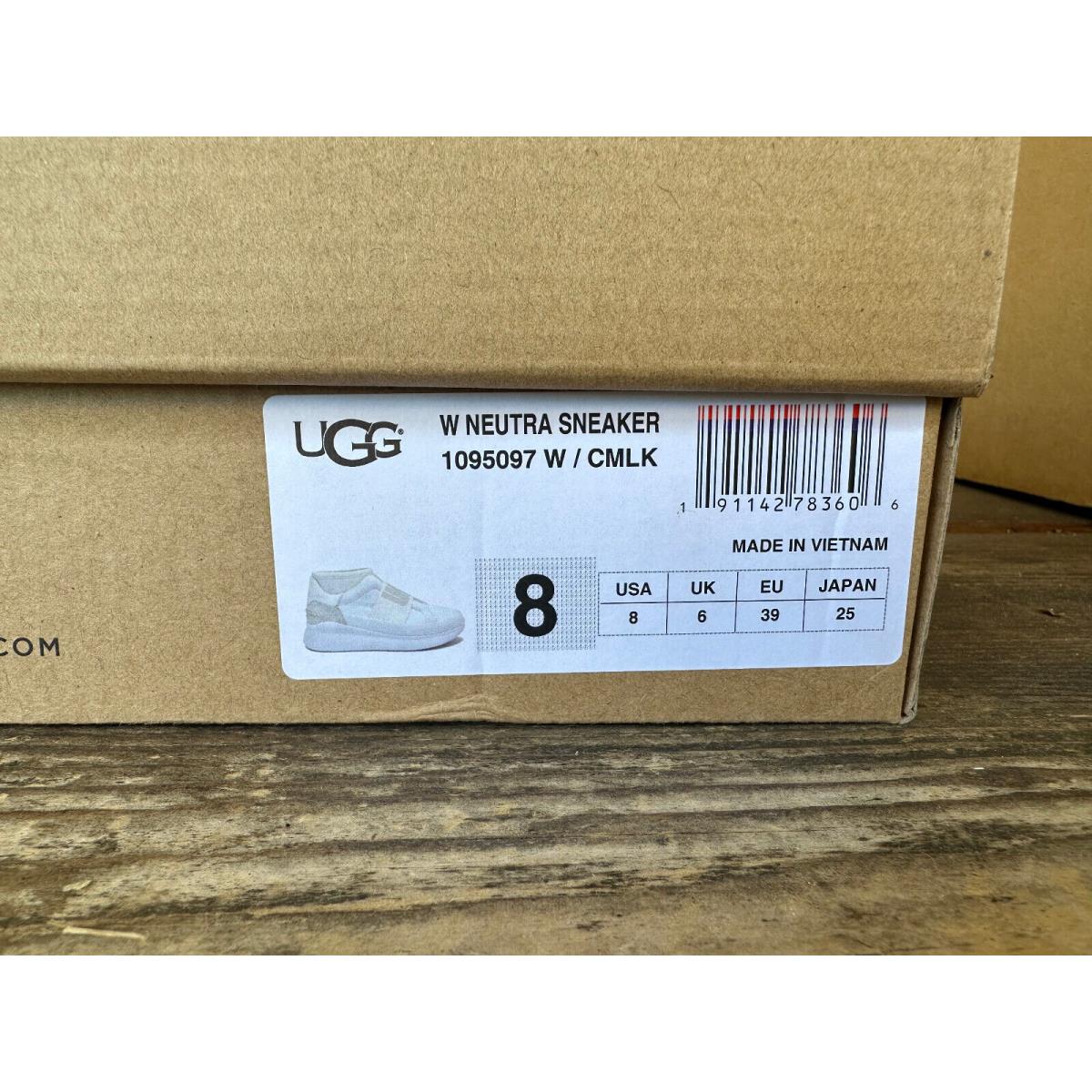 Ugg Neutra Sneaker Treadlite 1095097 Shoe Size 8 White Slip On