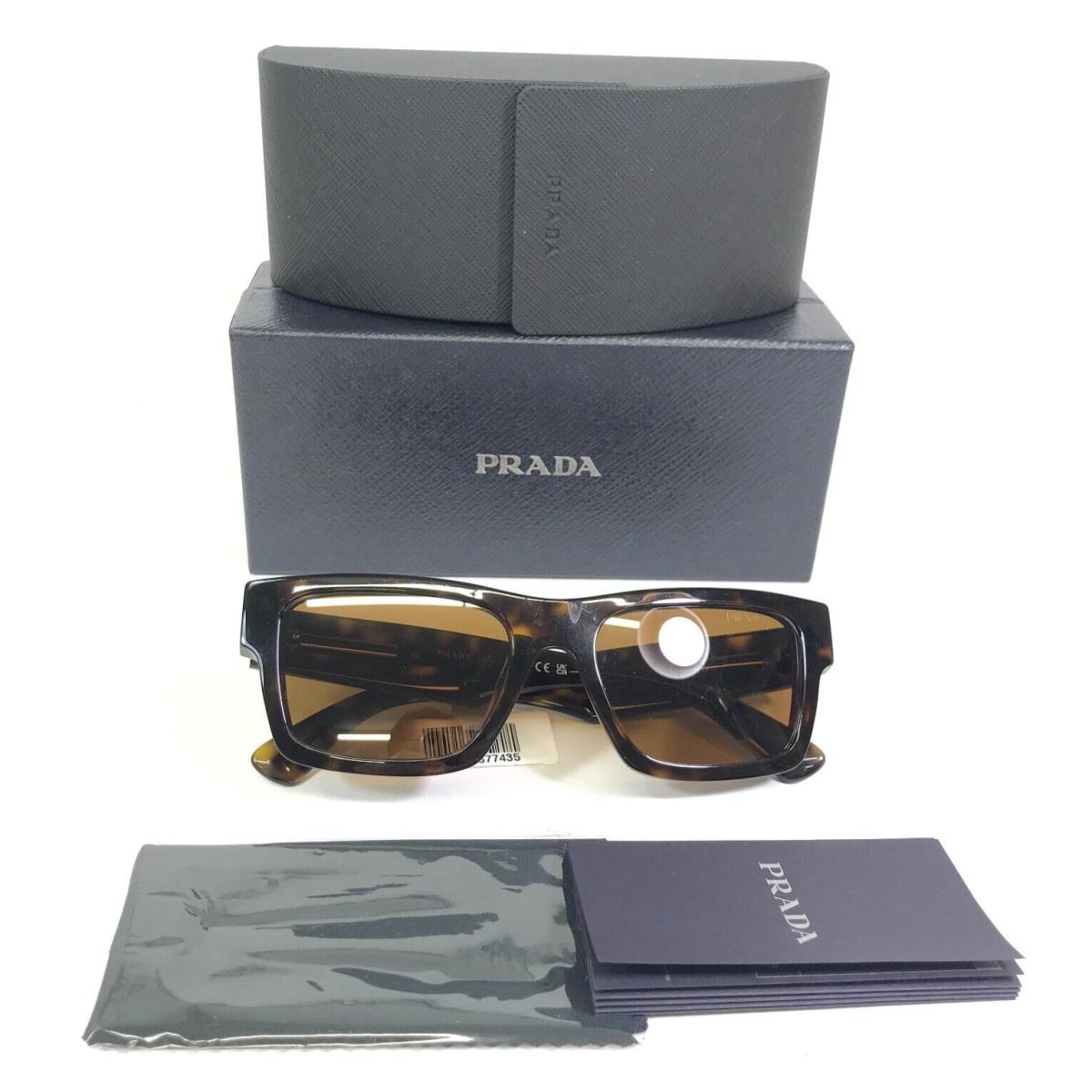 Prada Sunglasses Spr 25Z 2AU-0BC Tortoise Thick Rim Frames with Brown Lenses