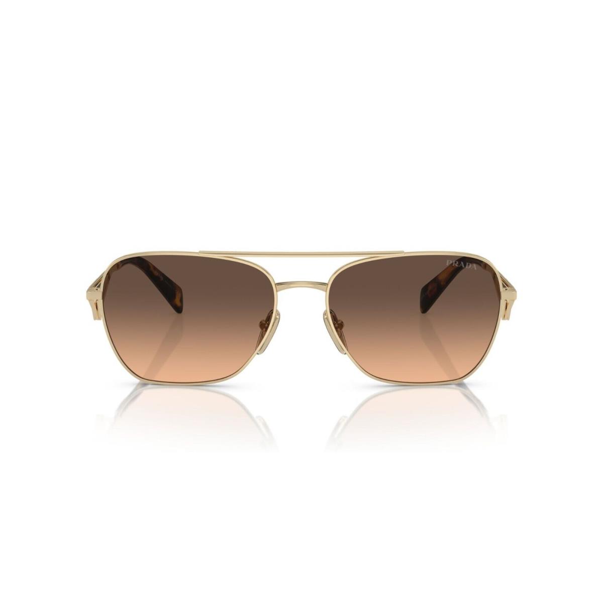 Prada PR A50S Pale Gold/brown Grey Shaded ZVN-50C Sunglasses