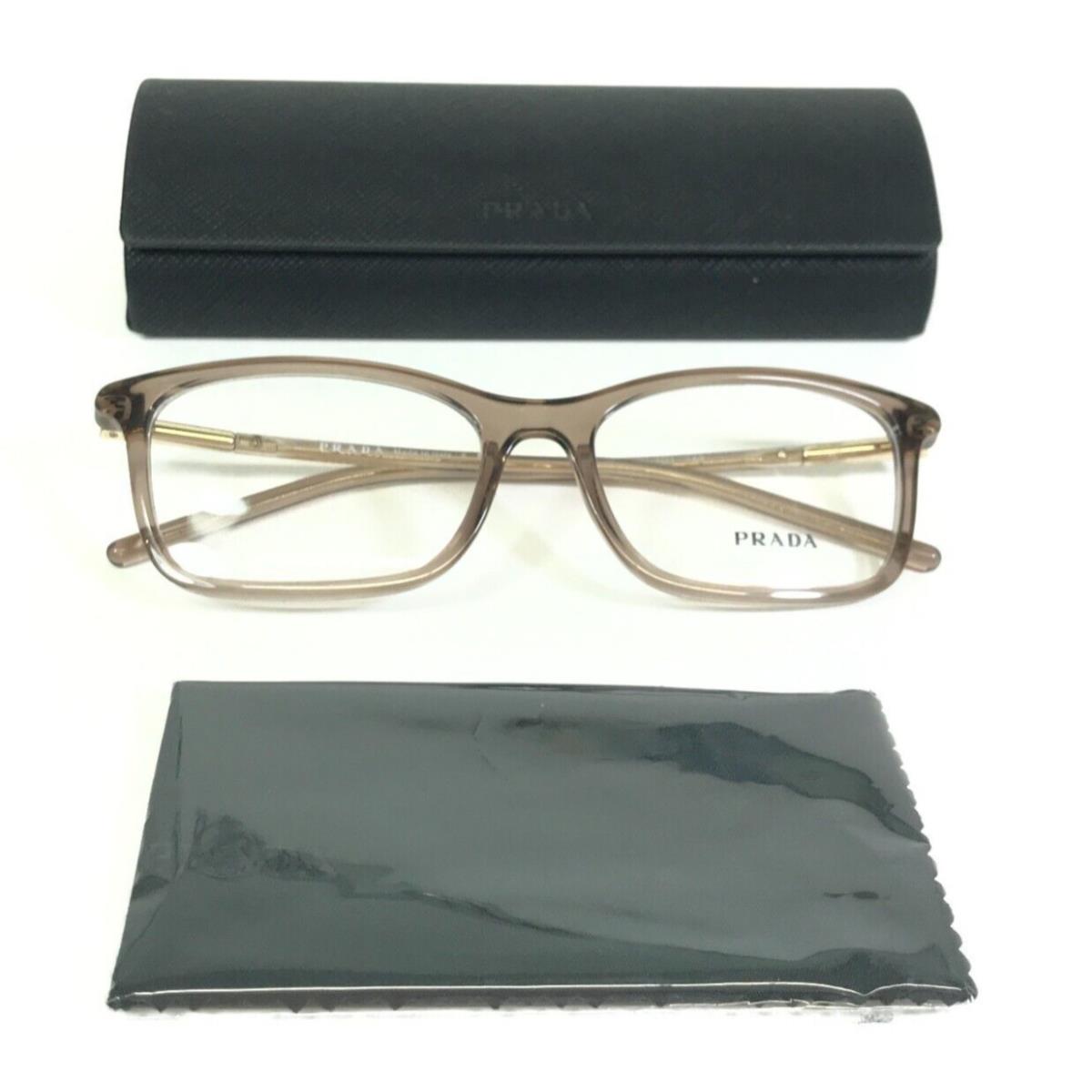 Prada Eyeglasses Frames Vpr 16W 05N-1O1 Clear Honey Gold Cat Eye 54-17-140 - Frame: Multicolor